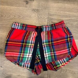 Aerie plaid flannel pajama shorts, size small